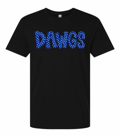 PREORDER DAWGS POLKA DOT BLUE TEE