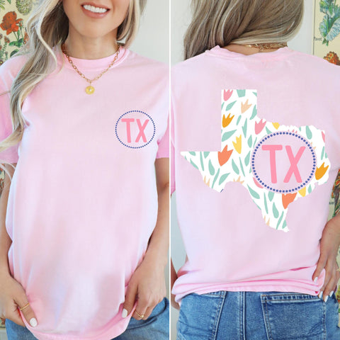 PREORDER TX CIRCLE PINK TSHIRT