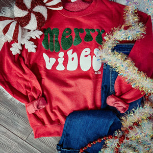 PREORDER MERRY VIBES SWEATSHIRT