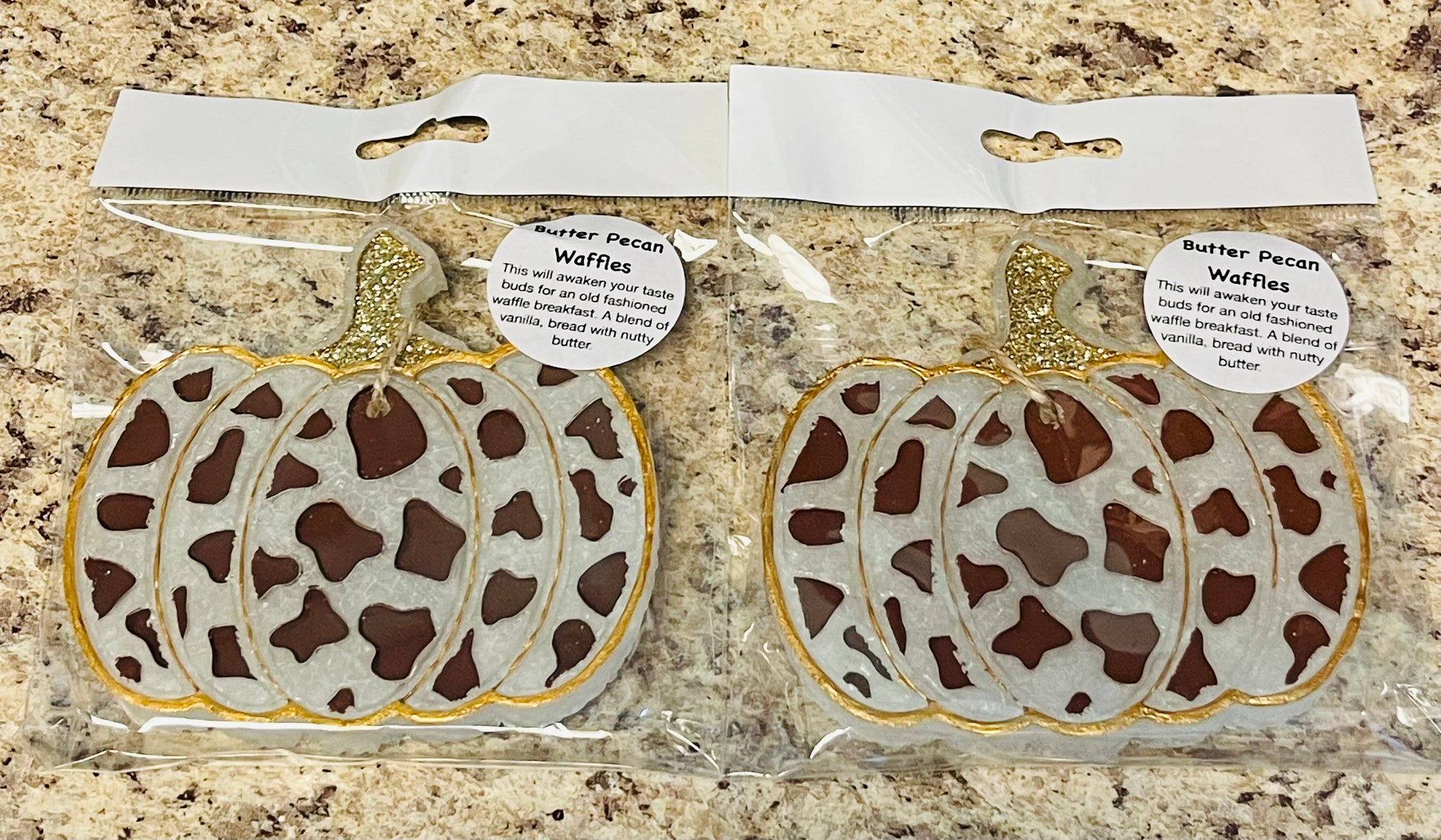 Leopard pumpkin butter pecan waffles car scent