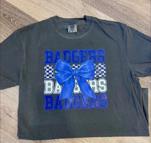 PREORDER BADGERS BOW TSHIRT