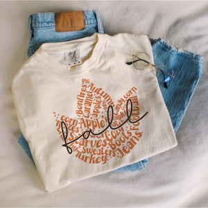 PREORDER FALL LEAF IVORY TEE