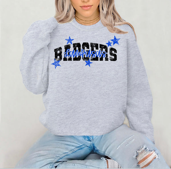 PREORDER LAMPASAS BADGERS OVERLAP T-SHIRT/SWEATSHIRT