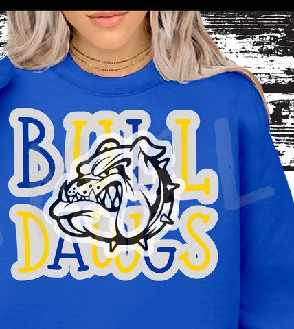 PREORDER BULLDAWGS BLUE SWEATSHIRT