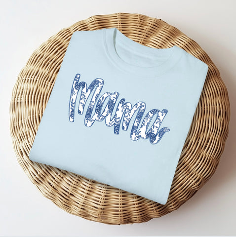 PREORDER MAMA BLUE FLORAL