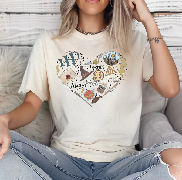 PREORDER HARRY POTTER HEART T-SHIRT/SWEATSHIRT