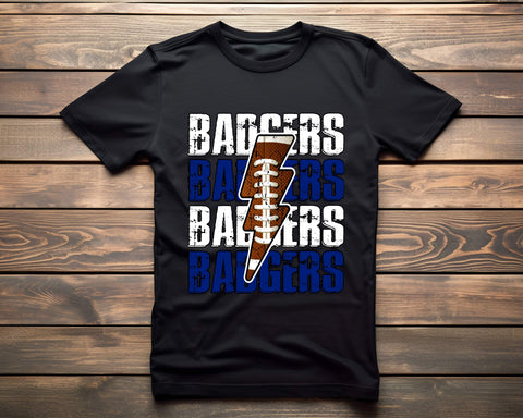 PREORDER BADGERS FOOTBALL LIGHTENING T-SHIRT