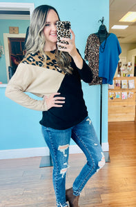 Leopard chevron top