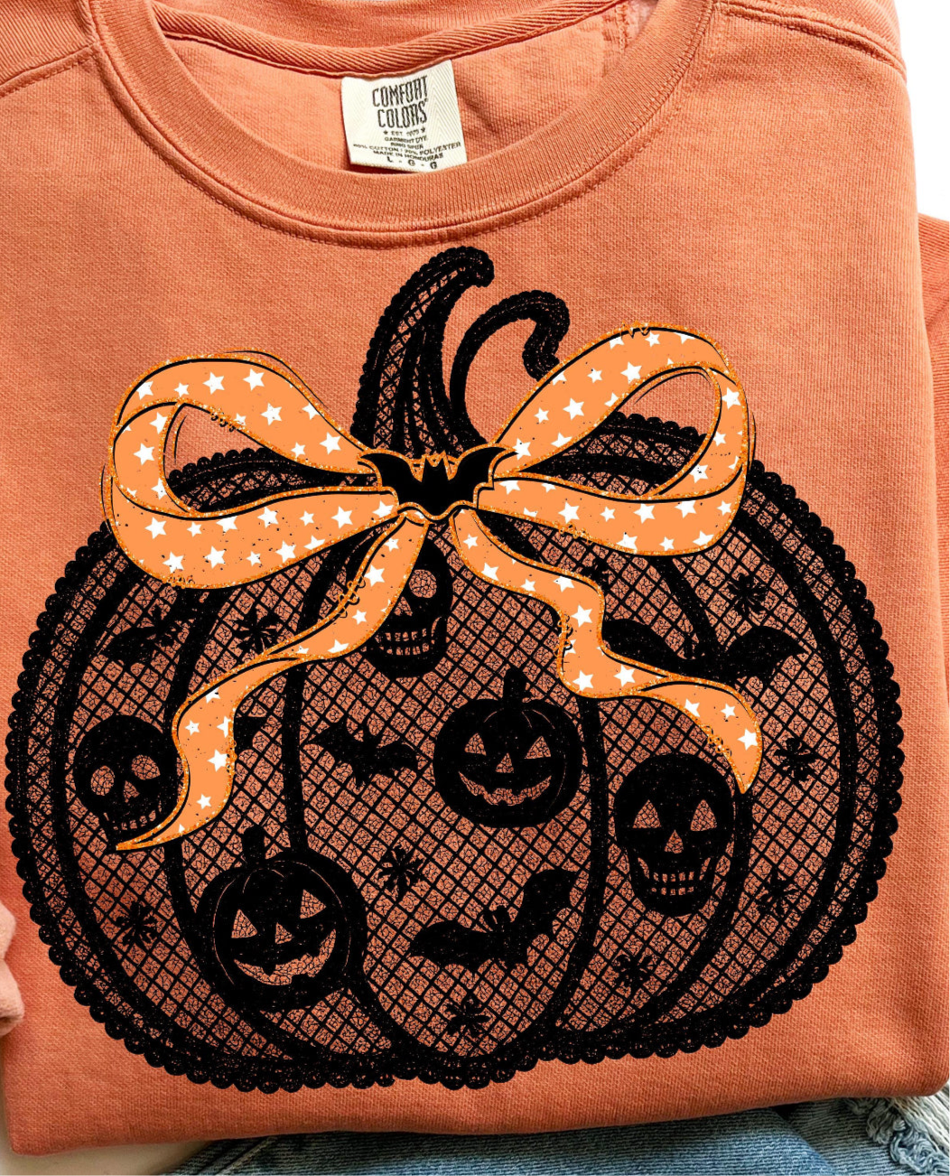 PREORDER PUMPKIN LACE COMFORT COLOR SHORT SLEEVE TSHIRT