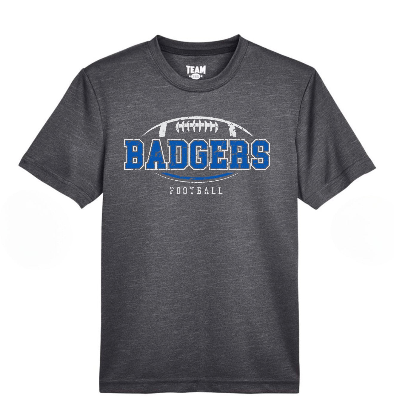 PREORDER BADGER FOOTBALL DISTRESSED GREY DRIFIT