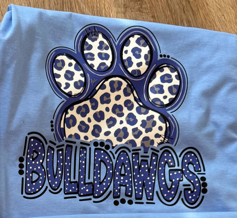 PREORDER BULLDAWGS PAWPRINT LEOPARD