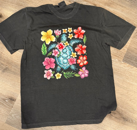 PREORDER FLORAL TURTLE TEE