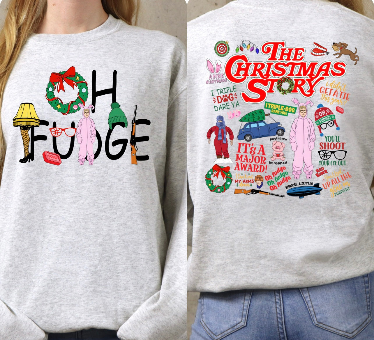 PREORDER OH FUDGE CHRISTMAS STORY FRONT & BACK DESIGN