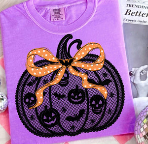 PREORDER PUMPKIN LACE NEON VIOLET COMFORT COLOR TEE