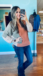 Oversized fall long sleeve top
