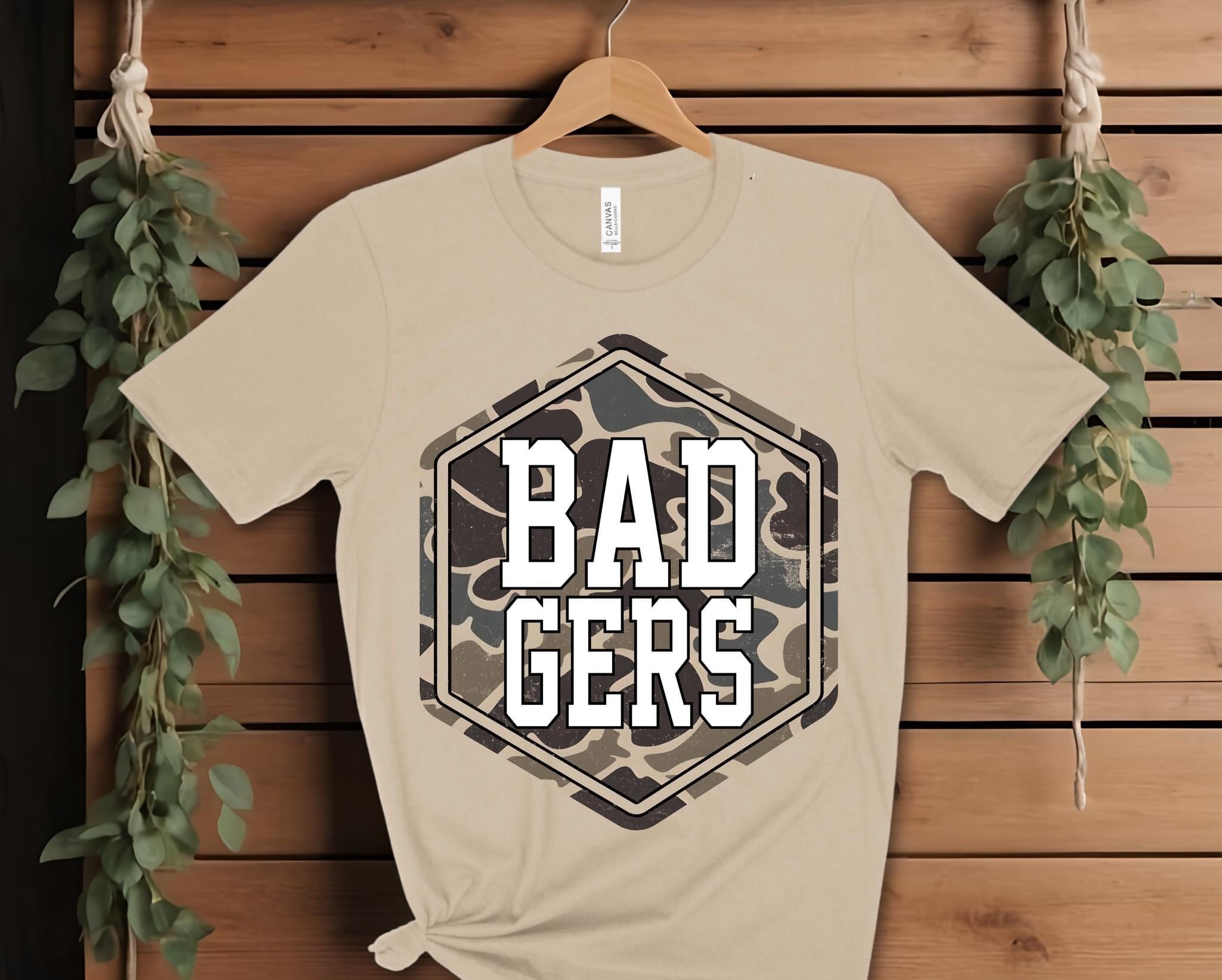 PREORDER BADGERS CAMO T-SHIRT