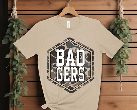 PREORDER BADGERS CAMO T-SHIRT