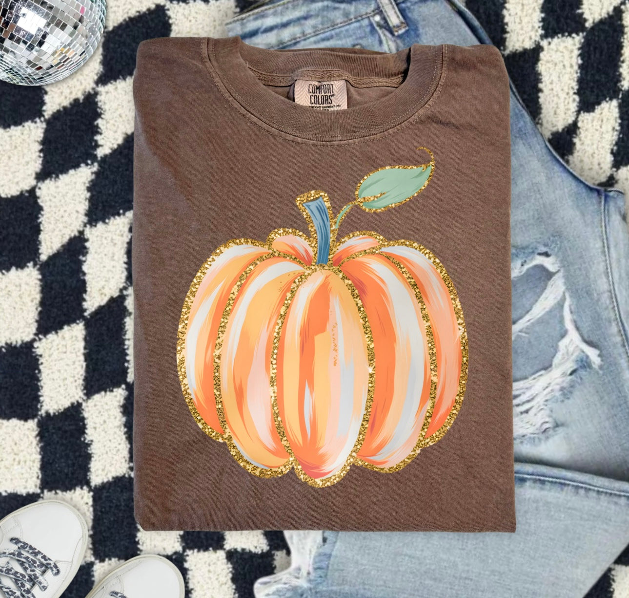 PREORDER GLITTER OUTLINE PUMPKIN