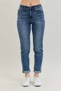 INSTOCK HIGH RISE BEACH SPLASH BOYFRIEND JUDY BLUE JEANS