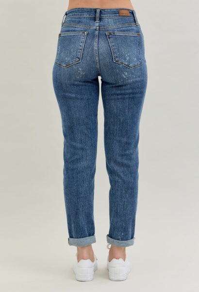 INSTOCK HIGH RISE BEACH SPLASH BOYFRIEND JUDY BLUE JEANS