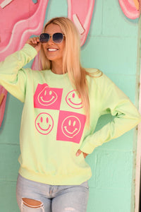 PREORDER SMILEY CHECKERED SWEATSHIRT