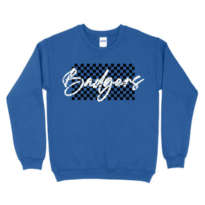 PREORDER BADGERS CHECKERED SWEATSHIRT