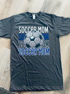 PREORDER SOCCER MOM BLING T-SHIRT