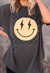 PREORDER VINTAGE CHECKERED SMILEY T-SHIRT YOUTH & ADULT