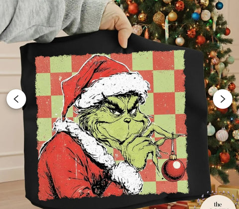 PREORDER RED AND GREEN CHECKERED GR!NCH