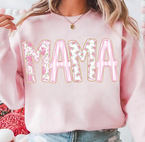 PREORDER MAMA PINK STRIPE/FLORAL