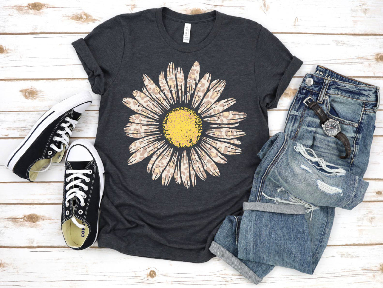 PREORDER LEOPARD DAISY T-SHIRT