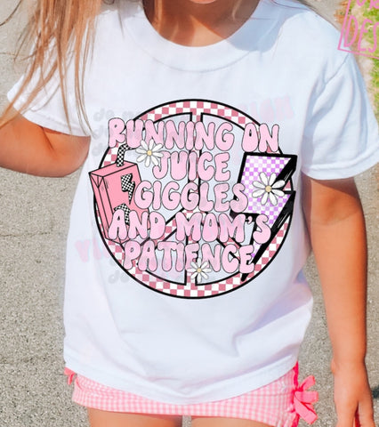 PREORDER RUNNING ON JUICE GIGGLES AND MOMS PATIENCE