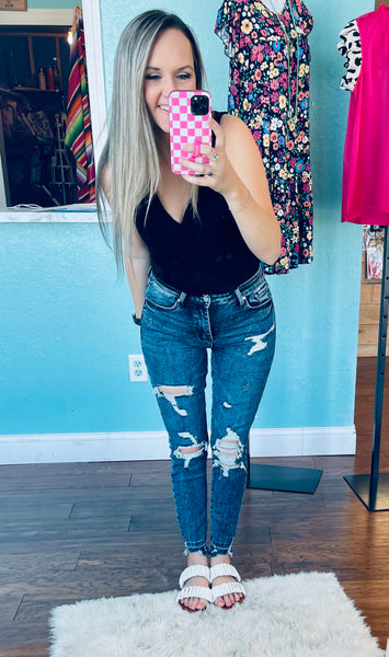Petra distressed skinny jeans