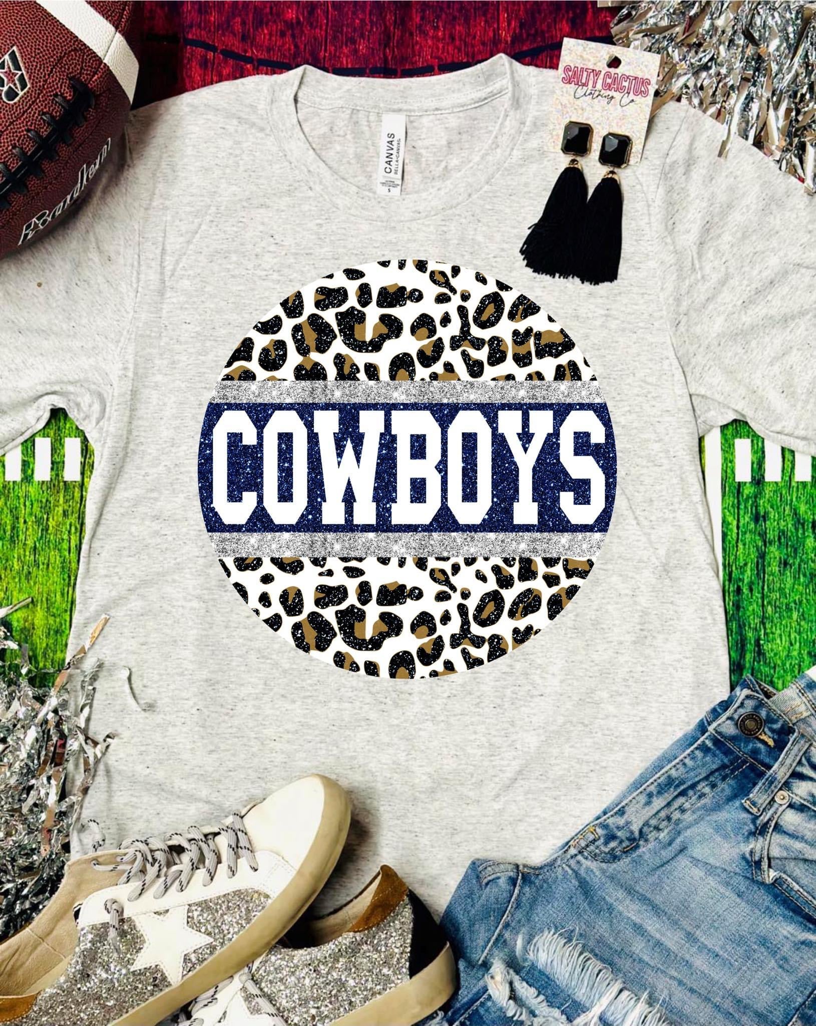 PREORDER COWBOYS LEOPARD CIRCLE T-SHIRT