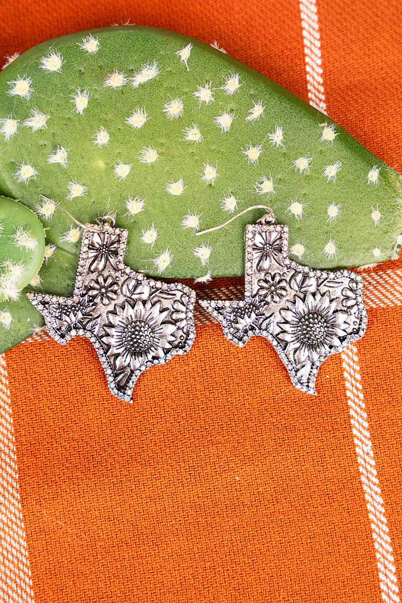 Texas sunflower earrings