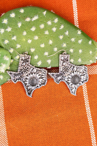 Texas sunflower earrings