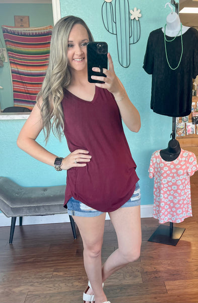 Maroon tank top