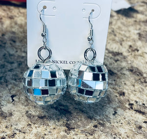 Disco ball earrings