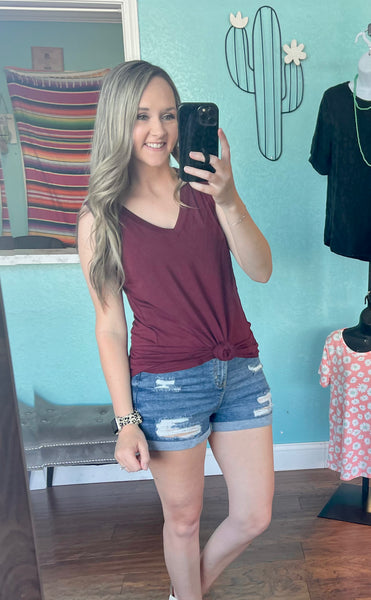 Maroon tank top