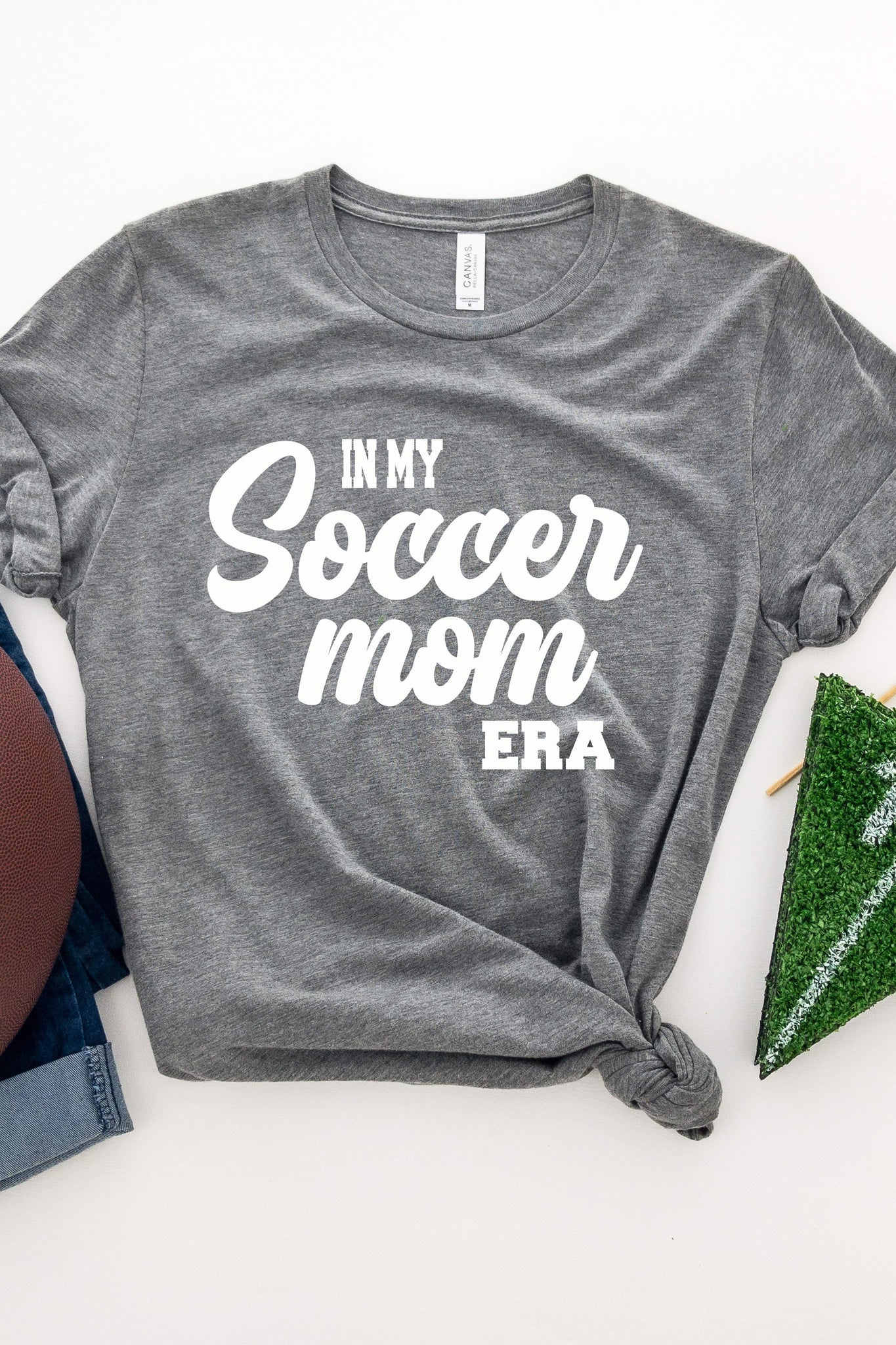 PREORDER IN MY SOCCER MOM ERA T-SHIRT.