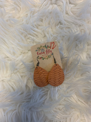 Brown teardrop earrings