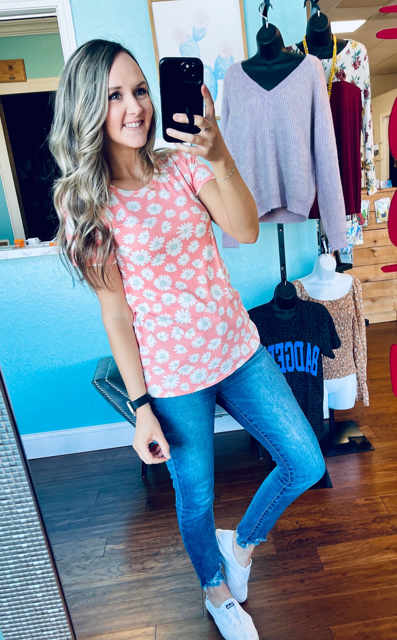 Blush floral top