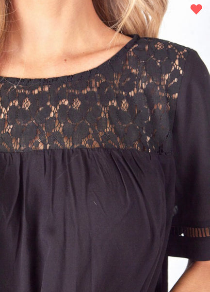 Black lace top