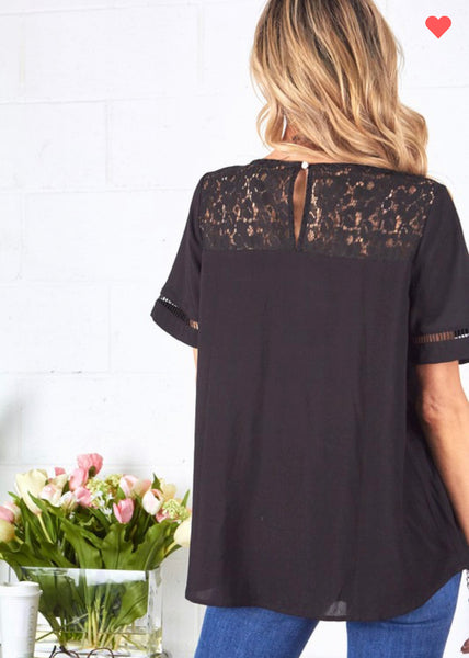 Black lace top
