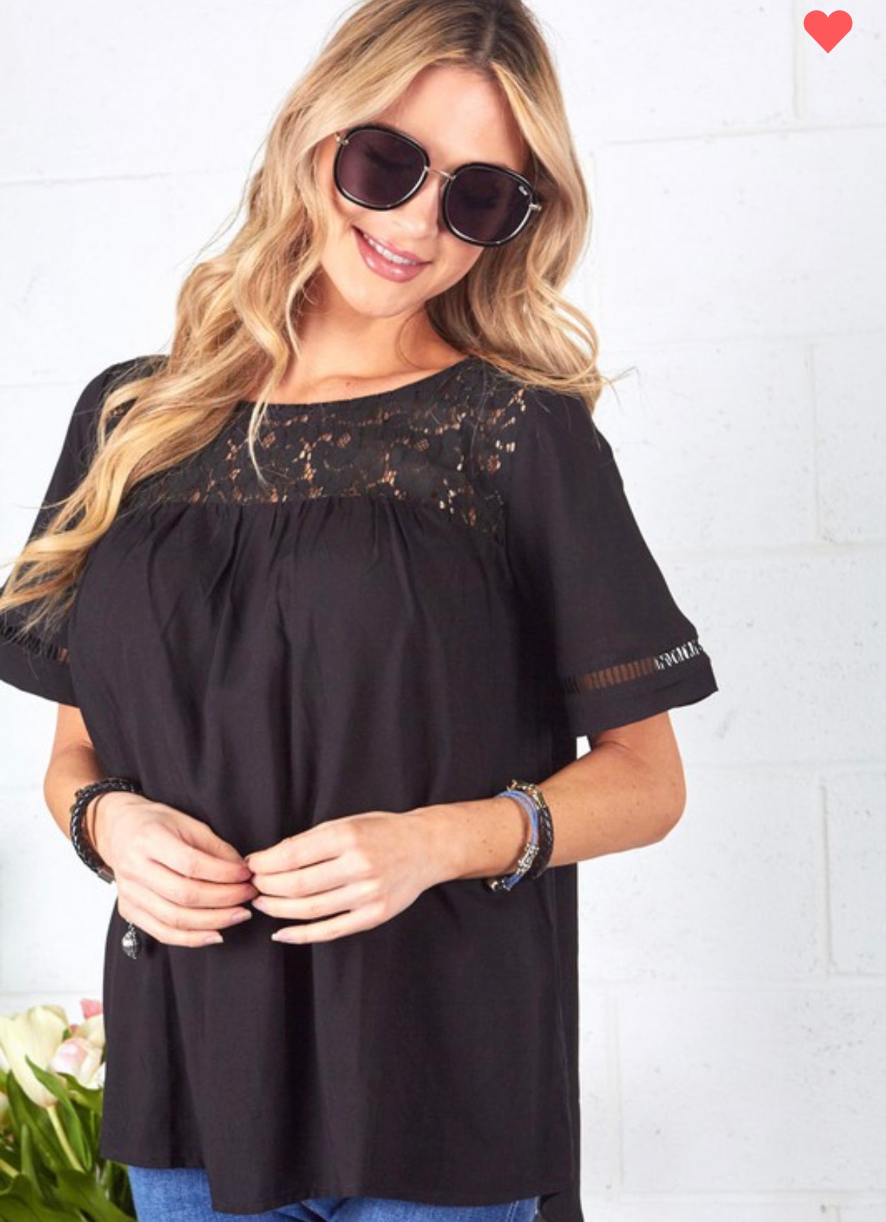 Black lace top