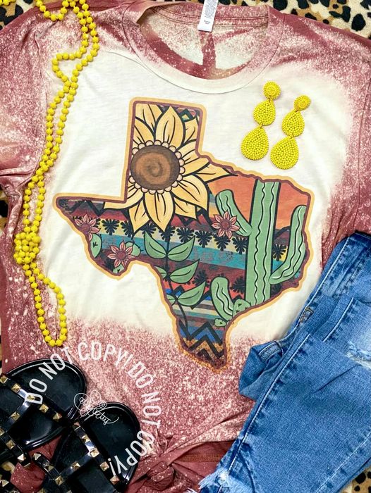 PREORDER TEXAS SUNFLOWER BLEACH T-SHIRT