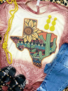 PREORDER TEXAS SUNFLOWER BLEACH T-SHIRT