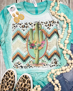 PREORDER TRIBAL LEOPARD CACTUS T-SHIRT